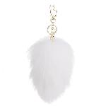 Металева анальна пробка Кролячий хвост LOCKINK SEVANDA White Bunny-Tail Anal Pear-shape Plug - мініатюра 5
