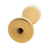 Металева анальна пробка Кролячий хвост LOCKINK SEVANDA White Bunny-Tail Anal Pear-shape Plug - мініатюра 4