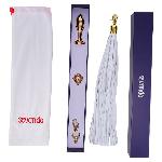 Анальна пробка з флогером LOCKINK SEVANDA White Pony-Tail Anal Rose-shape Plug - мініатюра 2