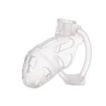 Клітка для пеніса LOCKINK SEVANDA Plastic Penis Chastity Cage, прозора, 3 кільця різних розмірів - мініатюра 1