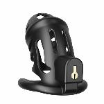 Клітка для пеніса LOCKINK SEVANDA Naja-Cobra Chastity Cage, чорна, 3 кільця різних розмірів - мініатюра 9