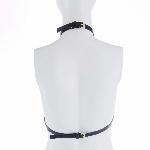 Портупея на грудь LOCKINK SEVANDA Queen Chest Harness with Removable Bra, чорна, зі знімними пестис - мініатюра 8