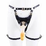 Страпон LOCKINK SEVANDA Queen Sheba Strapon Golden Dildo, регульовані кріплення, силіконовий дилдо - мініатюра 6