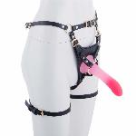 Страпон LOCKINK SEVANDA Queen Sheba Strapon Pink Dildo, регульовані кріплення, силіконовий дилдо - мініатюра 6