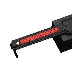 Паддл LOCKINK SEVANDA Braided-handle Spanking Paddle, чорно-червоний, гладенький, з плетінням на ручці - мініатюра 6