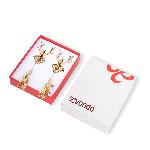 Затискачі для сосків LOCKINK SEVANDA Stag Adjustable Nipple Clamps, золотисті, зі знімними підвісками - мініатюра 2