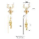 Затискачі для сосків LOCKINK SEVANDA Stag Adjustable Nipple Clamps, золотисті, зі знімними підвісками - мініатюра 7