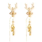 Затискачі для сосків LOCKINK SEVANDA Stag Adjustable Nipple Clamps, золотисті, зі знімними підвісками - мініатюра 1