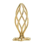 Металева анальна пробка LOCKINK SEVANDA Hollow Spiral Golden, M, золотиста, діаметр 3 см - мініатюра 1