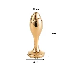 Металева анальна пробка LOCKINK SEVANDA Pearl Rose-shape Anal Plug, зі штучною перлиною - мініатюра 8