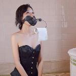 Набір для домінування LOCKINK SEVANDA Objectification Bathroom Set, маска та 4 насадки - мініатюра 2