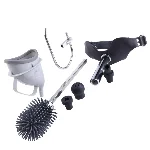 Набір для домінування LOCKINK SEVANDA Objectification Bathroom Set, маска та 4 насадки - мініатюра 1