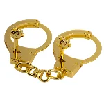 Наручники LOCKINK Pretty-sub Handcuffs, золотисті, металеві, можна відкрити без ключа - мініатюра 1
