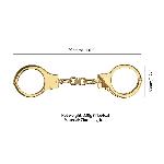 Наручники LOCKINK Pretty-sub Handcuffs, золотисті, металеві, можна відкрити без ключа - мініатюра 4