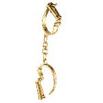 Наручники LOCKINK Love-slave Handcuffs, золотисті, металеві, у формі стремен - мініатюра 8