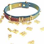 Нашийник LOCKINK Multi-color DIY Alphabet Collar, мультиколір, штучна шкіра, букви зі стразами - мініатюра 6