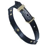 Нашийник LOCKINK Dark DIY Alphabet Collar, чорний, штучна шкіра, букви зі стразами - мініатюра 6