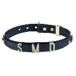 Нашийник LOCKINK Dark DIY Alphabet Collar, чорний, штучна шкіра, букви зі стразами - мініатюра 1