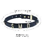 Нашийник LOCKINK Dark DIY Alphabet Collar, чорний, штучна шкіра, букви зі стразами - мініатюра 3