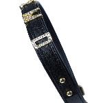 Нашийник LOCKINK Dark DIY Alphabet Collar, чорний, штучна шкіра, букви зі стразами - мініатюра 7