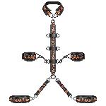 БДСМ-набір LOCKINK The Flowering Serpent Bondage Set, чорний, з малюнком у вигляді змій, 12 предметів - мініатюра 7