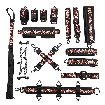 БДСМ-набір LOCKINK The Flowering Serpent Bondage Set, чорний, з малюнком у вигляді змій, 12 предметів - мініатюра 1