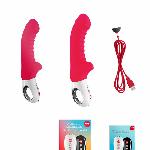 Вібратор для точки G Fun Factory TIGER india red, ребристий, підходить для анальної стимуляції - мініатюра 6