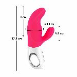 Вібратор-кролик Fun Factory MISS BI pink/white, 2 незалежні мотори, діаметр 4,2 см - мініатюра 2
