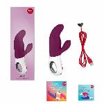 Вібратор-кролик Fun Factory MISS BI grape/white, 2 незалежні мотори, діаметр 4,2 см - мініатюра 6