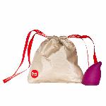 Менструальна чаша Fun Factory FUN CUP SIZE B, бордова, багаторазова, діаметр 4,3 см, об’єм 30 мл - мініатюра 4