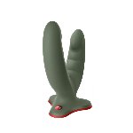 Подвійний фалоімітатор Fun Factory RYDE wild olive, гнучкі стовбури, присоска - мініатюра 1