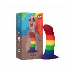 Фалоімітатор Fun Factory AMOR, райдужний, довжина 14,6 см, діаметр 3,7 см, вигнутий - мініатюра 2