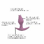 Анальна пробка Fun Factory BOOTIE FEM, рожева, у вигляді бутона, діаметр 2,9 см, тонкий обмежувач - мініатюра 2