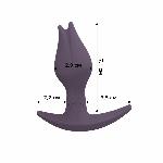 Анальна пробка Fun Factory BOOTIE FEM, фіолетова, у вигляді бутона, діаметр 2,9 см, тонкий обмежувач - мініатюра 4