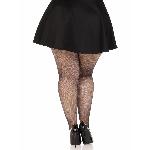 Колготки Leg Avenue Spandex micro net tights, 1X/2X, чорні, у дрібну сітку, середня посадка - мініатюра 3