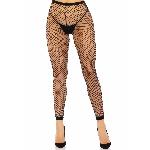 Колготки без стопи Leg Avenue Industrial Net footless tights, One Size, чорні, в сітку - мініатюра 4