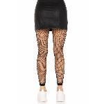 Колготки без стопи Leg Avenue Industrial Net footless tights, One Size, чорні, в сітку - мініатюра 3