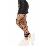 Колготки без стопи Leg Avenue Industrial Net footless tights, One Size, чорні, в сітку - мініатюра 5
