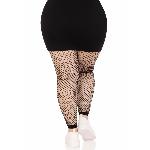 Колготки без стопи Leg Avenue Industrial Net footless tights, 1X/2X, чорні, в сітку - мініатюра 3