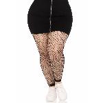 Колготки без стопи Leg Avenue Industrial Net footless tights, 1X/2X, чорні, в сітку - мініатюра 5