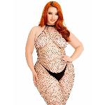 Бодістокінг Leg Avenue Racer neck bodystocking Black Queen Size - мініатюра 2