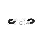 Металеві поножі з хутром Fetish Tentation Adjustable metal and fur ankle cuffs, 2 ключі - мініатюра 3