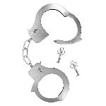 Металеві наручники Fetish Tentation Adjustable metal wrist cuffs, 2 ключі - мініатюра 2