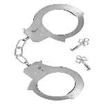 Металеві наручники Fetish Tentation Adjustable metal wrist cuffs, 2 ключі - мініатюра 1