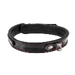 Нашийник із натуральної шкіри Fetish Tentation Premium Patent leather choker, кріпильне кільце - мініатюра 1