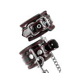 Наручники Fetish Tentation Premium Patent Leather Handcuffs, знімний ланцюжок - мініатюра 4