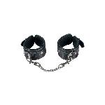 Наручники Fetish Tentation Premium Patent Leather Handcuffs, знімний ланцюжок - мініатюра 3