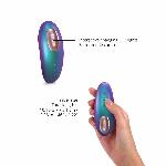 Вакуумний кліторальний стимулятор Love To Love DREAMER – IRIDESCENT TURQUOISE, пестощі язичком,пульт - мініатюра 5