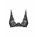 Бюстгальтер Obsessive Nutris bra, XL/2XL, мереживо, м’які чашки, кісточки під грудьми - мініатюра 3