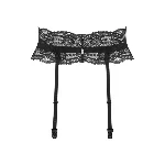 Пояс для панчіх Obsessive Nutris garter belt, XS/S, мереживний, з довгими пажами - мініатюра 1